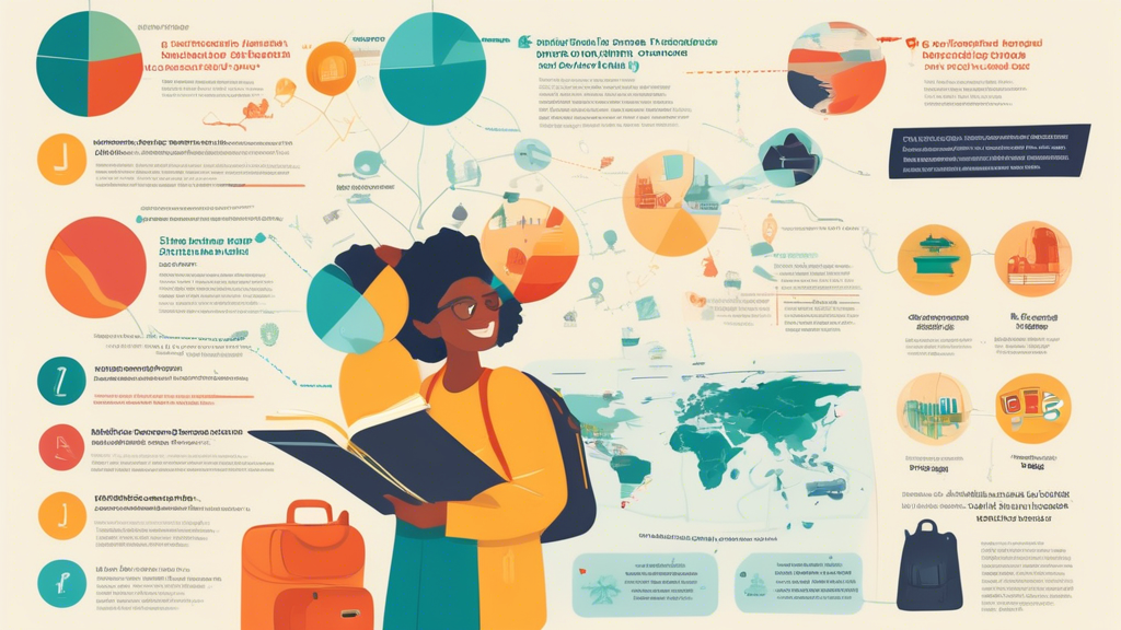 Create a colorful and dynamic infographic that visually guides students through the process of choosing the right major for studying abroad, showcasing the